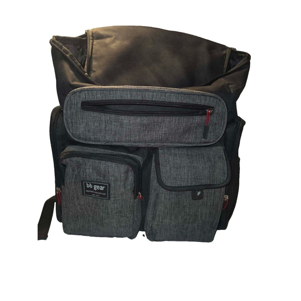 Baby Boom BB Gear Diaper Bag Backpack - Wipe Pocket and Insulated Side Pockets